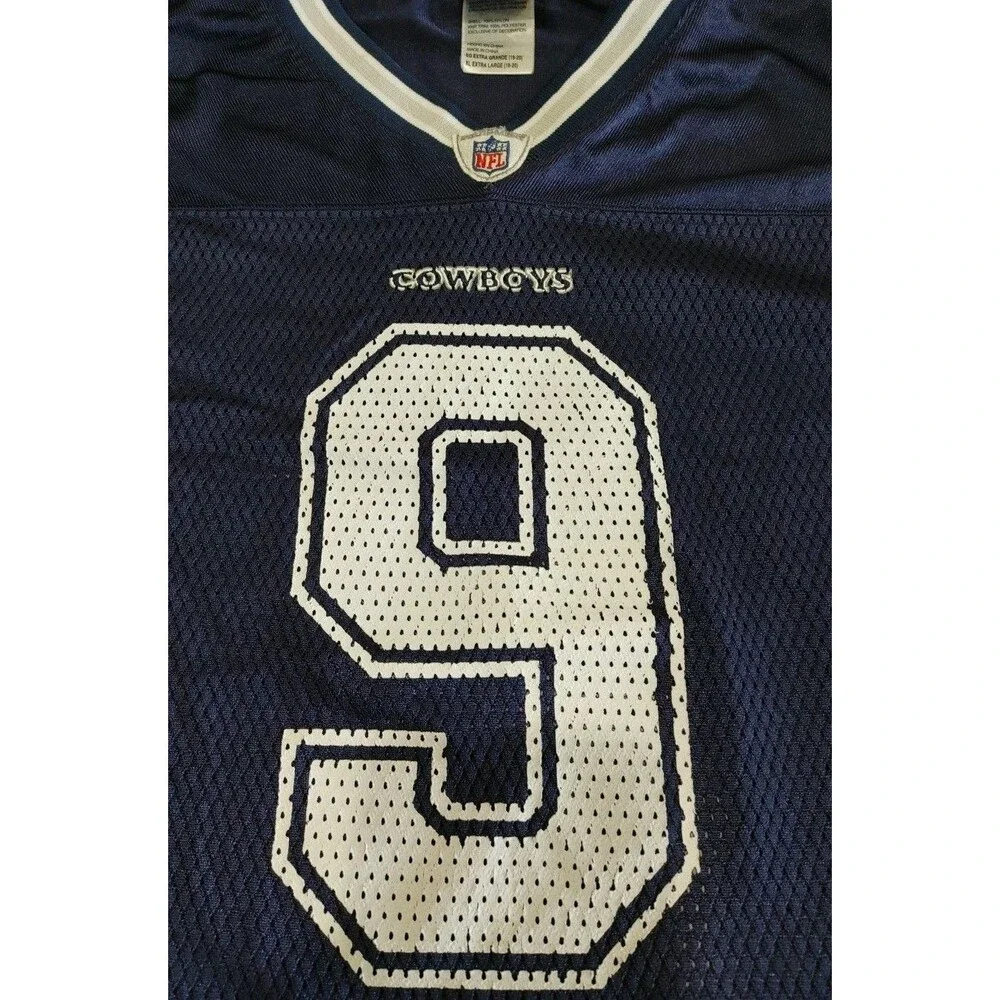 Vintage Reebok Dallas Cowboys Tony Romo #9 Jersey Youth Size XL (18-20) 2000’s